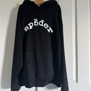 Sp5der rhinestone hoodie